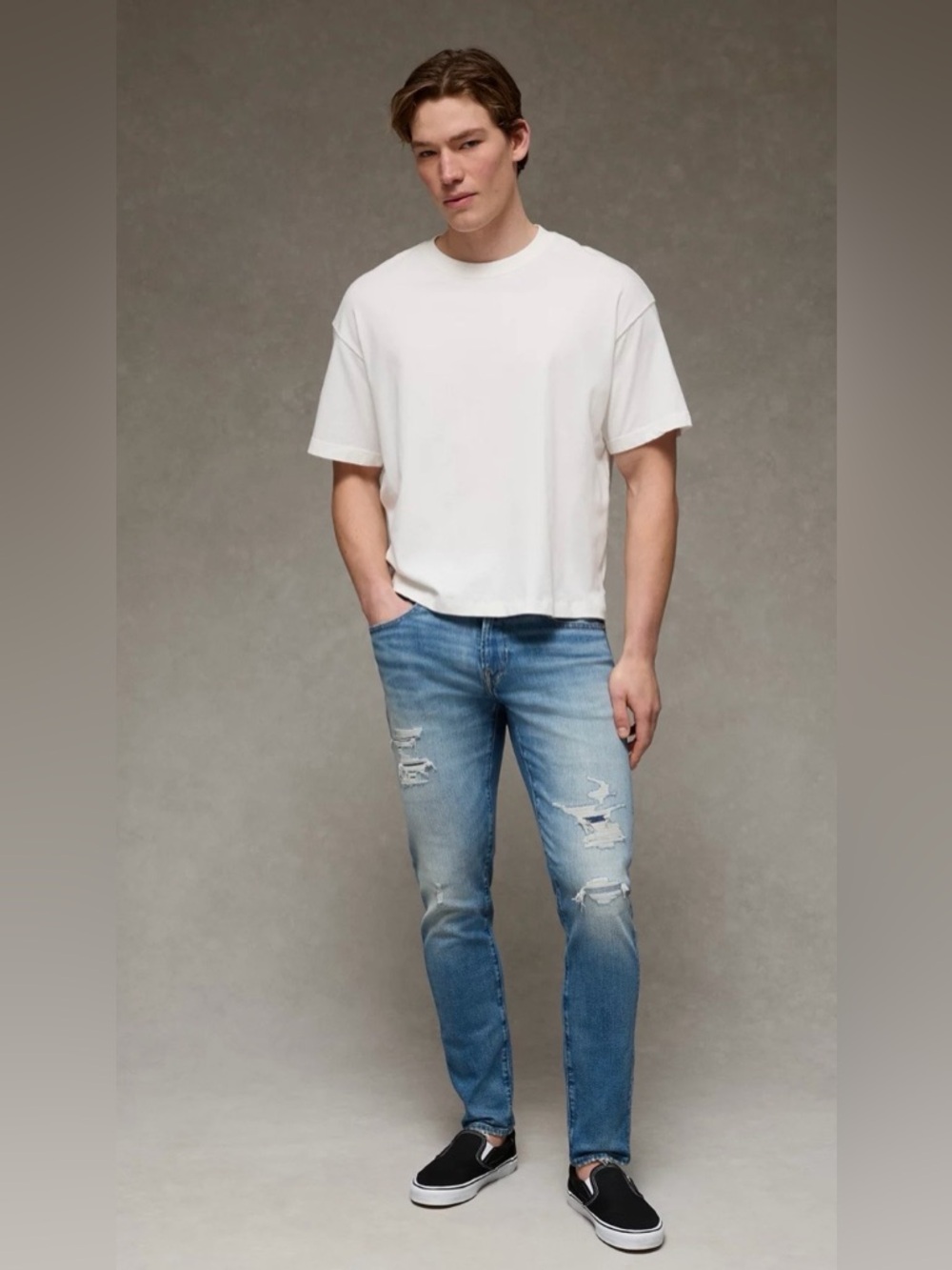 American Eagle Outfitters Extreme Flex 4 Slim Light Blue Jeans (29x34)